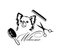 Pets Grooming Salon Wall Sticker Pets Shop Welcome Sign Vinyl Window Decals Pets Dog Care Shop Wall Murals Poster Art-S-32x42cm