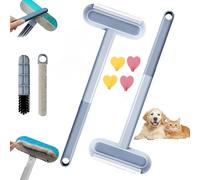 Pets Hair Remover Multifunctional Hair Removal Brush 4 in 1 Pet Removal Tool Portable Adjustable Dog Cleaning Remover with Hooks for Couch Carpet Furniture Car Seat Wet and Dry Use (2 Set)