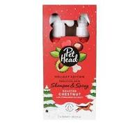 Pets Head Festive Dog Shampoo and Spray Set | Roasted Chestnut with Cinnamon Scent |Christmas Shampoo for Dogs with Sensitive Skin | Vegan | Gentle Formula for Puppies | 300ml each