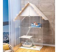 Pet's Home, for Small Dogs Cat Outdoor Enclosure Detachable Metal Wire Kennels Cat Hammock Pet Cage Pet Crate - Exercise Place Ideal for