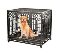Pet's Home， Heavy Duty Dog Cage with Detachable Tray, Spacious Indoor Dog House, Movable Furniture Style Small and Medium-sized Dog Cage
