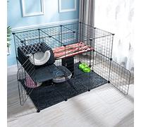 Pet's Home， Large Metal Cat Cage Indoor,Expandable Cat Crate Kennels,Dog Pet Playpen Crates Indoor For Multiple Cats Hard Carrier(43.7Lx29.5Wx28.7H)