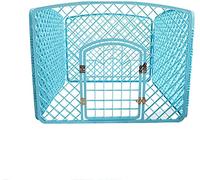 Pet's Home， Pet Cage Indoor Anti-Escape Pet Fence Large Metal Lock Foldable Cat And Dog Fence 39.4 * 39.4 * 30.3 Inches,Blue