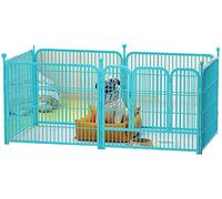 Pet's Home, Pet Cage Indoor Pet Fence Large Space Connecting Rod Assembly Small And Medium Cats And Dogs And Sizes,Blue,M