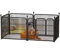 Pet's Home， Pet Cage Indoor Pet Fence Large Space Connecting Rod Assembly Small And Medium Cats And Dogs And Sizes,Black,S