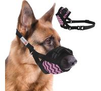 PET'S HUB Adjustable Dog Muzzle, Soft & Breathable, Prevents Biting & Barking, Training Mask, Allows Panting & Drinking for Small, Medium, and Large Dogs (Pink, Medium)