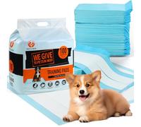 PET'S HUB Dog and Puppy Training Pads 100 Pack, Super-Absorbent Large Training Pads, Leak-Proof Heavy Duty Dog Pads, Anti-Slip and Disposable Puppy Pee Pads (56 x 56 cm) (Pack of 100)
