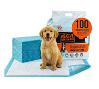 PET'S HUB Dog & Puppy Training Pads 100 Pack, Super-Absorbent Large Puppy Pads, Leak-Proof Heavy Duty Dog Mats, Anti-Slip and Disposable Dog Pee Pads (56 x 56 cm) (Pack of 100)