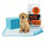 PET'S HUB Dog & Puppy Training Pads 50 Pack, Super-Absorbent Large Puppy Pads, Leak-Proof Heavy Duty Dog Mats, Anti-Slip and Disposable Dog Pee Pads (56 x 56 cm) (Pack of 50)