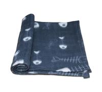 Pets Instinct Small Soft Fleece Fish Print Pets Cat Kitty Kittens Blanket Cat Bed Blankets 80 x 60 cm (1x Grey Cat Blanket)