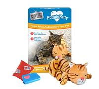 Pets Know Best HuggieKitty Cuddly Cat Toy, Soothing Sound & Warmth Help Relax & Comfort Your Pet- Purr & Heartbeat, Heating Pack- Orange
