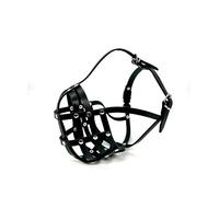 pets Light leather Dog Muzzle for English Bulldog and Other dogs with short snout (Black, B3 - BA)