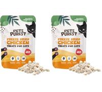 Pets Purest Cat Treats, 100% Chicken Freeze Dried Cat Treats, High Protein - Low Fat Treat for Cats & Kittens 50g (Pack of 2)