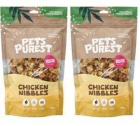 Pets Purest Chicken Nibble Dog Treats, Air-Dried Dog Training Treats - 100% Natural, Grain Free, Low Fat, Raw Dog Treats for Puppy, Adult & Senior - 100g (Pack of 2)