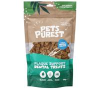 Pets Purest Dog Dental Chews, Plaque Support Dental Treats for Dogs. Nutritious Dog Teeth Cleaning Chews for Fresh Breath, Reduced Palque & Oral Health. 200g Cold Pressed Dental Treats with Seaweed
