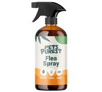 Pets Purest Flea Treatment For Dogs, Cats & Pet - All Natural Mite, Lice & Tick Remover Flea Spray for Puppy, Kitten, Rabbits, Ferret, Hamster, Horse & More - 500ml