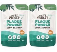 Pets Purest Plaque Off Powder - 100g Plaque Pro Tartar & Plaque Remover for Dogs, Cats & Pet. 100% Natural Bad Breath, Teeth & Gum Disease Oral Health Hygiene Dental Care Formula (Pack of 2)