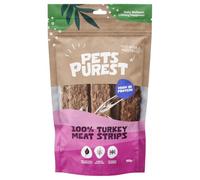 Pets Purest Turkey Dog Treats, Air-Dried Turkey Meat Strips - 100% Natural Dog Chews, Grain Free, Raw, Low Fat Dog Treats Suitable for Puppy & Senior - 100g