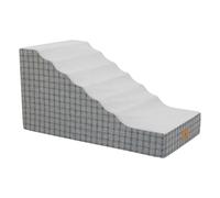 Pets Ramp for High Beds, Small Dogs & Senior Cats - Non-Slip Texture & Machine Washable Cover - Supportive Foam for Joint Comfort, Easy Climb for Couch, Sofa, Furniture (Grey)