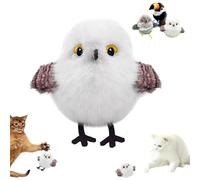 Pets Rechargeable Flapping Bird Cat Toy, 2025 New Interactive Cat Toys, Lifelike Chirp Tweet, Motion Activated with Three-Mode Wing Flap (Type A)
