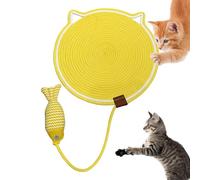 Pets Scratching Pad, Cat Scratcher Mat, Furniture Protector Pad, Sturdy Carpet Scratching Toy, Cotton Rope Scratch for Indoor Cats' Play and Claw Care