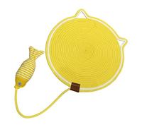 Pets Scratching Pad, Cat Scratcher Mat, Furniture Protector Pad, Sturdy Carpet Scratching Toy, Cotton Rope Scratch for Indoor Cats' Play and Claw Care