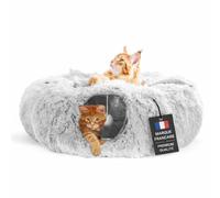 PETS-TOP XXL Indoor Cat Tunnel with Fluffy Cushioned Bed