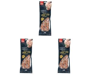 Pets Unlimited Tricolor Chewy Sticks with Chicken Large, 3pc transparent (Pack of 3)
