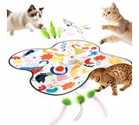 Pet's Var Interactive Cat Toys for Indoor Cats - Automatic Motion Activated Cat Toy with Moving Wand, Butterfly & Mouse Sound, Rechargeable Cat Exercise Toy for Bored Cats & Kittens