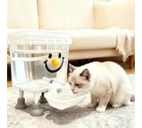 Pets Water Dispenser with Large Capacity for Small Large Cats ＆ Dogs, No Spilling Gravity Water Bowl Auto Fill Waterer Dish Self Watering Pet Water Fountain Feeder