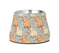 Pets Water&Food Bowls Elevated Stainless Steel Pets Feeding Bowl for Medium Dogs Slow Down Eating Capybaras and Squirrel Bird Love