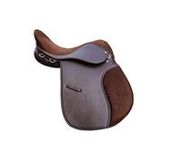 Pets2Care Synthetic General Purpose Saddle With Suede Seat Premium Quaility Wide Fit, black and brown 16, 17 & 18 (BROWN, 17)