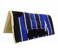 Pets2Care WESTERN SADDLE PAD NUMNAH COWBOY FLEECE BLACK/BLUE 32 x 32