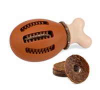 PetSafe Busy Buddy Chompin' Chicken Dog Toys - Treat Ring Holding Chew Toy - BPA Free Rubber - Chicken Scented - Interactive Pet Puzzle for Boredom or