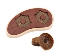 PetSafe Busy Buddy Slab oA Sirloin Dog Toy - Treat Ring Holding chew Toy - Beef Scented - Interactive Pet Puzzle for Boredom or Separation Anxiety - S