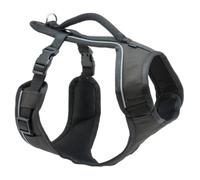 PetSafe EasySport Harness - Durable Padded Fabric, Adjustable Elastic Neckline, Rear-Leash Attachment & Nighttime Reflective Visibility - No Choke or Gag Secure Fit - Large - Black