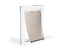 PetSafe Freedom Aluminum Dog and Cat Door - Durable Frame -Medium Pets, White (PPA00-10860)