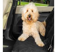 PetSafe Happy Ride Car Seat Cover for Dogs, Quilted Waterproof Durable Machine Washable Fits Most Cars, Trucks and SUVs, Back Seat Protector for Scratches & Dog Hair - Bench, Black
