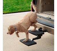 PetSafe Happy Ride Dog Hitch Step - Easy to Install on Any 2 Inch Vehicle Hitch - High-Traction Steps - Folds Down for Travel - Supports Pets up to 200 lb - Great for SUVs and Trucks
