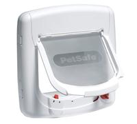 PetSafe, Deluxe Magnetic Cat Flap, Selective Entry, 4 Way Locking, White