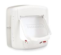 PetSafe Cat Flap Deluxe Magnetic, Selective Entry, 4-Way Locking, White