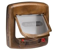 PetSafe Magnetic 4 Way Locking Deluxe Cat Flap - Selective Entry for Secure Access - Woodgrain