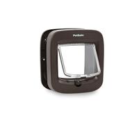 PetSafe Microchip Cat Door, Brown | 4-Way Locking, Weatherproof, RFID Access for up to 40 Pets, DIY Easy Install