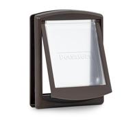PetSafe Original 2 Way Pet Door, Medium, Brown | Manual Lock, Durable Frame
