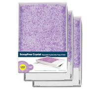 PetSafe ScoopFree Crystal Litter Tray Refills - Lavender Scent - Disposable Tray - Includes Leak Protection & Low Tracking Litter - Absorbs Odours on Contact, 3 trays