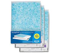 PetSafe ScoopFree Replacement Crystal Cat Litter Tray, Self-Cleaning Automatic Cat Litter Box Tray Refills - Dust Free Non-Clumping, Odour Control,Pack of 3, White, Blue
