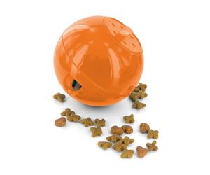 PetSafe SlimCat Food-Dispensing Cat Toy Orange, Treat Toy, Interactive Food Dispenser, Activity Snack Ball for Cats of All Ages