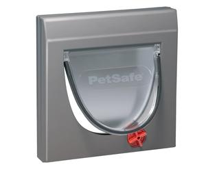 PetSafe Staywell Cat Flap, Free-Swinging Flap, Four Locking Options, Telescopic Frame, with Tunnel, Heavy Duty, Weatherproof, Silent, Magnetic Frame, for Cats with a Max. Weight of 7 kg, Grey