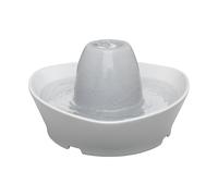 PetSafe Streamside Ceramic Pet Fountain, 1.8-litre water capacity, whisper-quiet design, filtered water, encourages pets to drink more, Off-White
