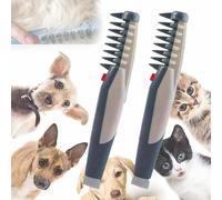 Petsboro Mataway E-Comb, 2-In-1 Electric Pet Grooming Comb for Dogs & Cats (2pcs)